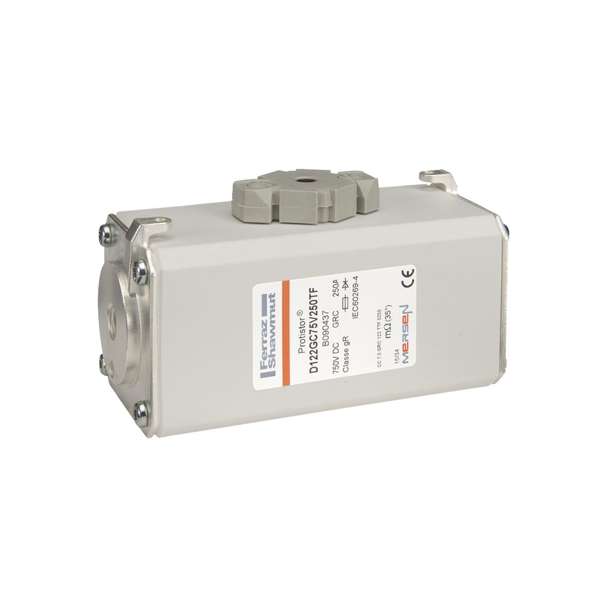 B090437 - Protistor SB fuse-link gR, 750VDC, size 122, 250A, TTF threaded terminals